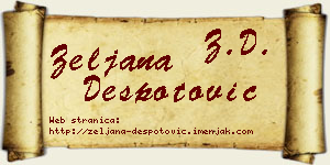 Željana Despotović vizit kartica
